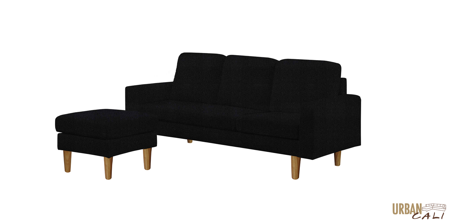 Hillsborough 76" Wide Boucle Sectional Sofa with Reversible Chaise - Available in 3 Colours