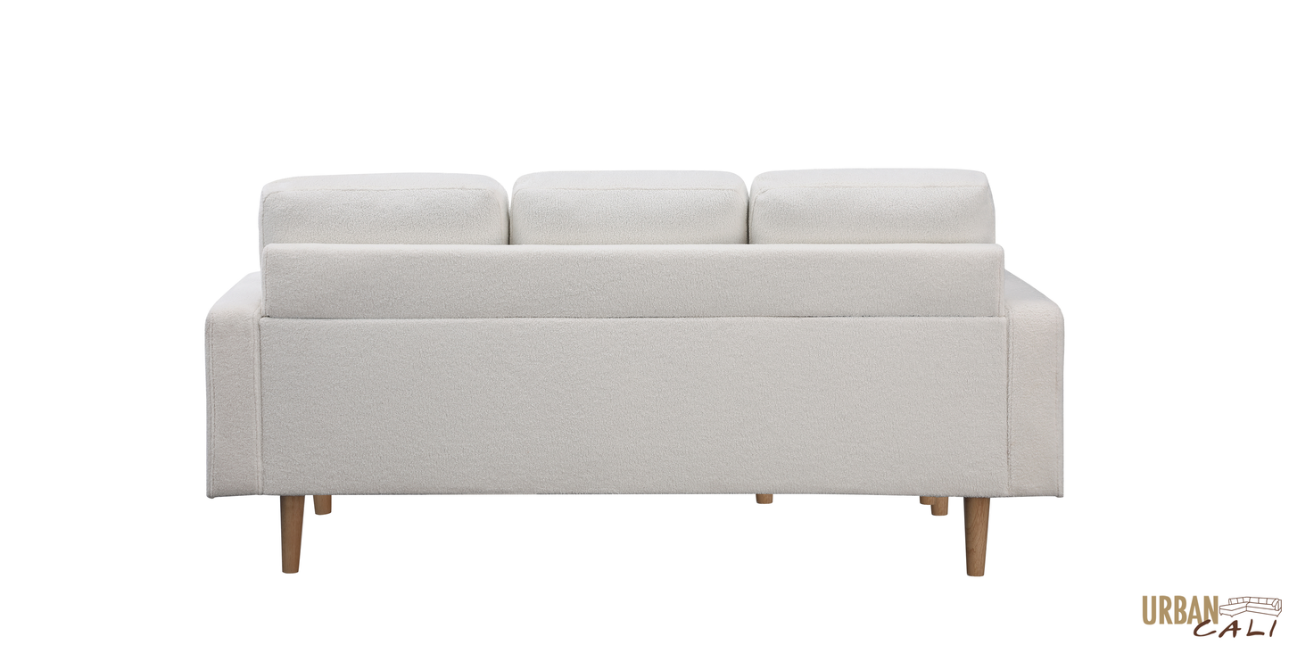 Hillsborough 76" Wide Boucle Sectional Sofa with Reversible Chaise - Available in 3 Colours