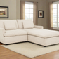 Long Beach Small Modular Sectional Sofa with Ottoman in Axel Beige