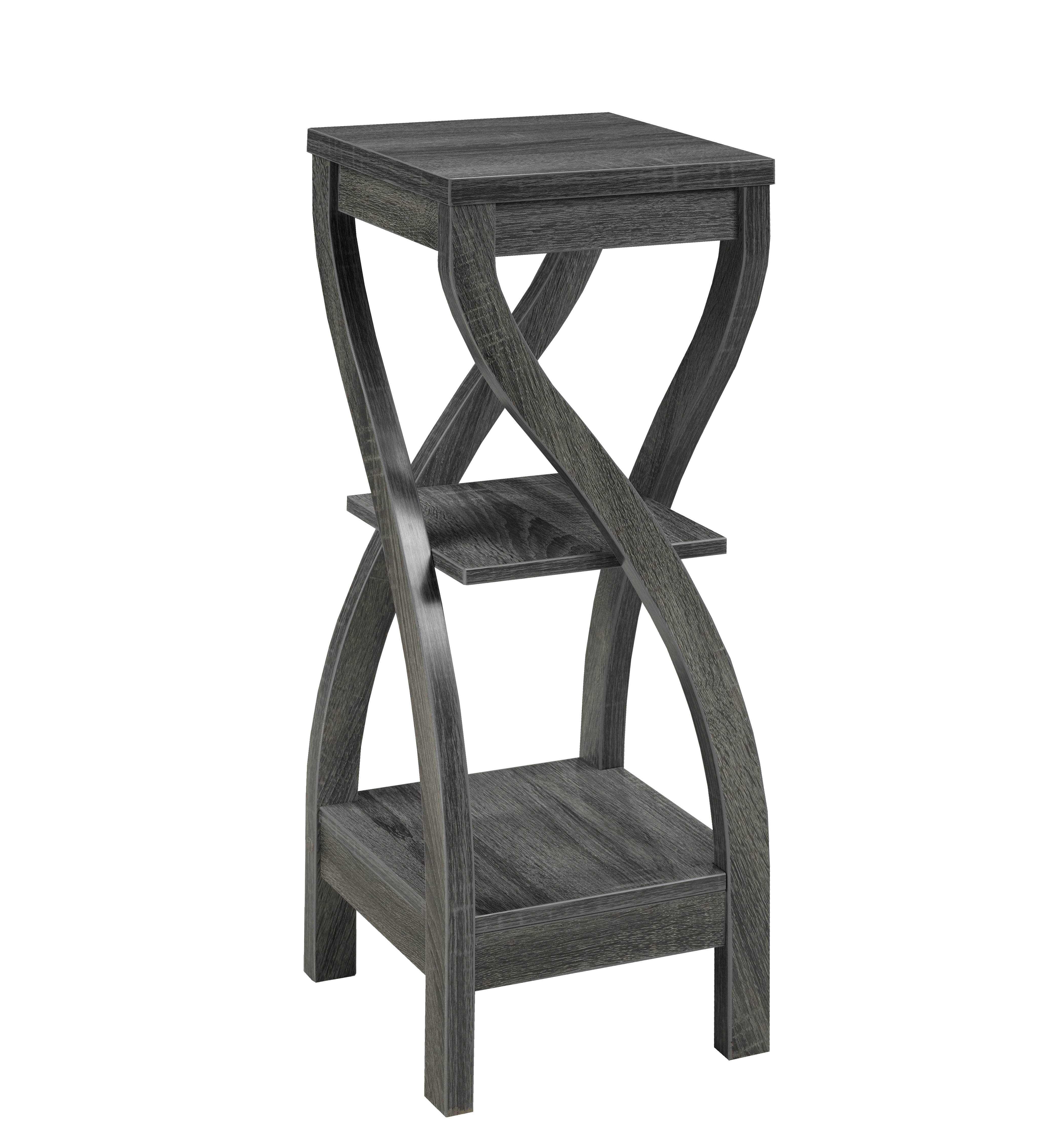 Brassex Inc Aden Modern Square Plant Stand Table In Grey Urban Cali 